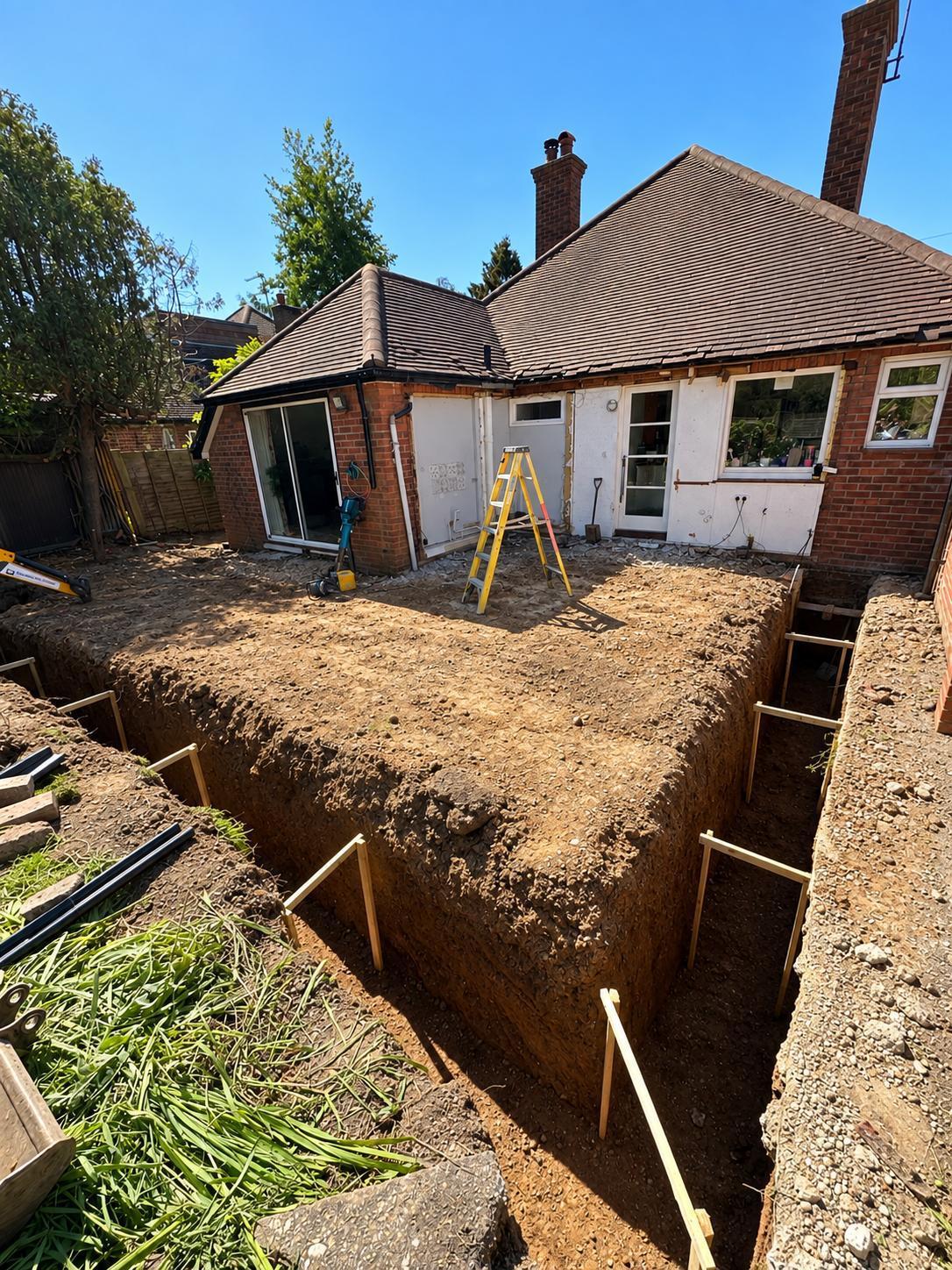 House extension starting phase