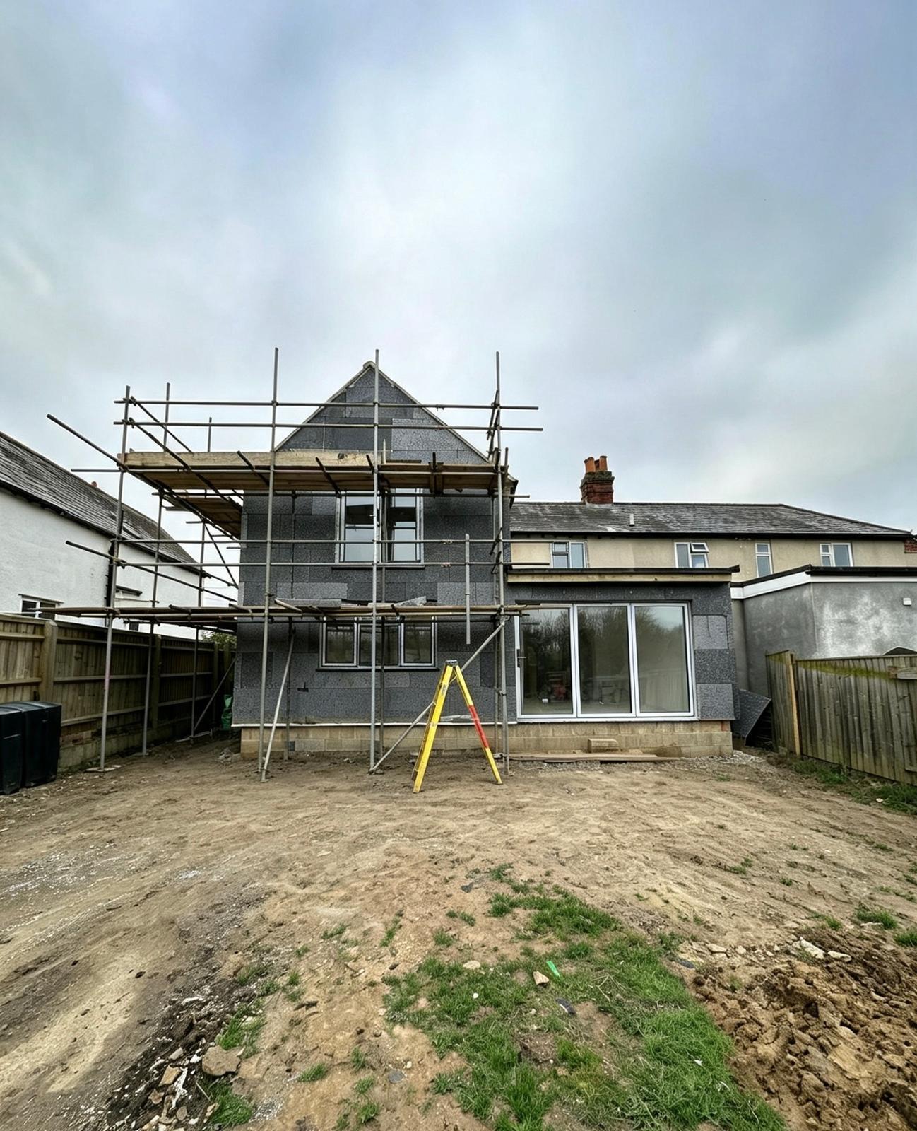 The rear of the house before work began