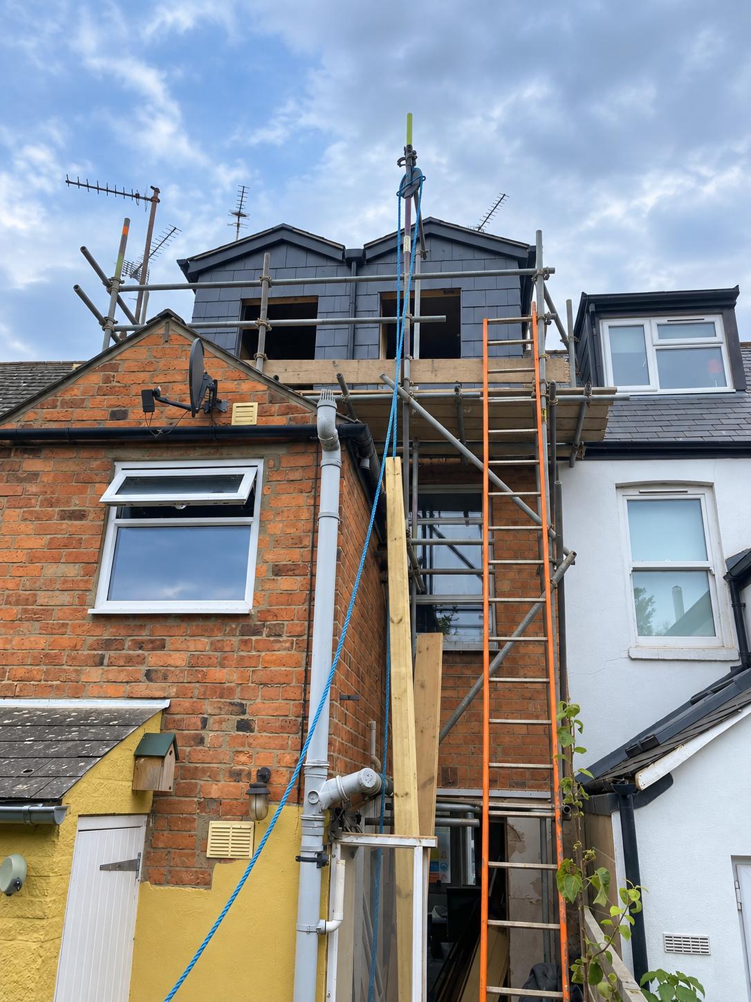 Loft conversion under construction