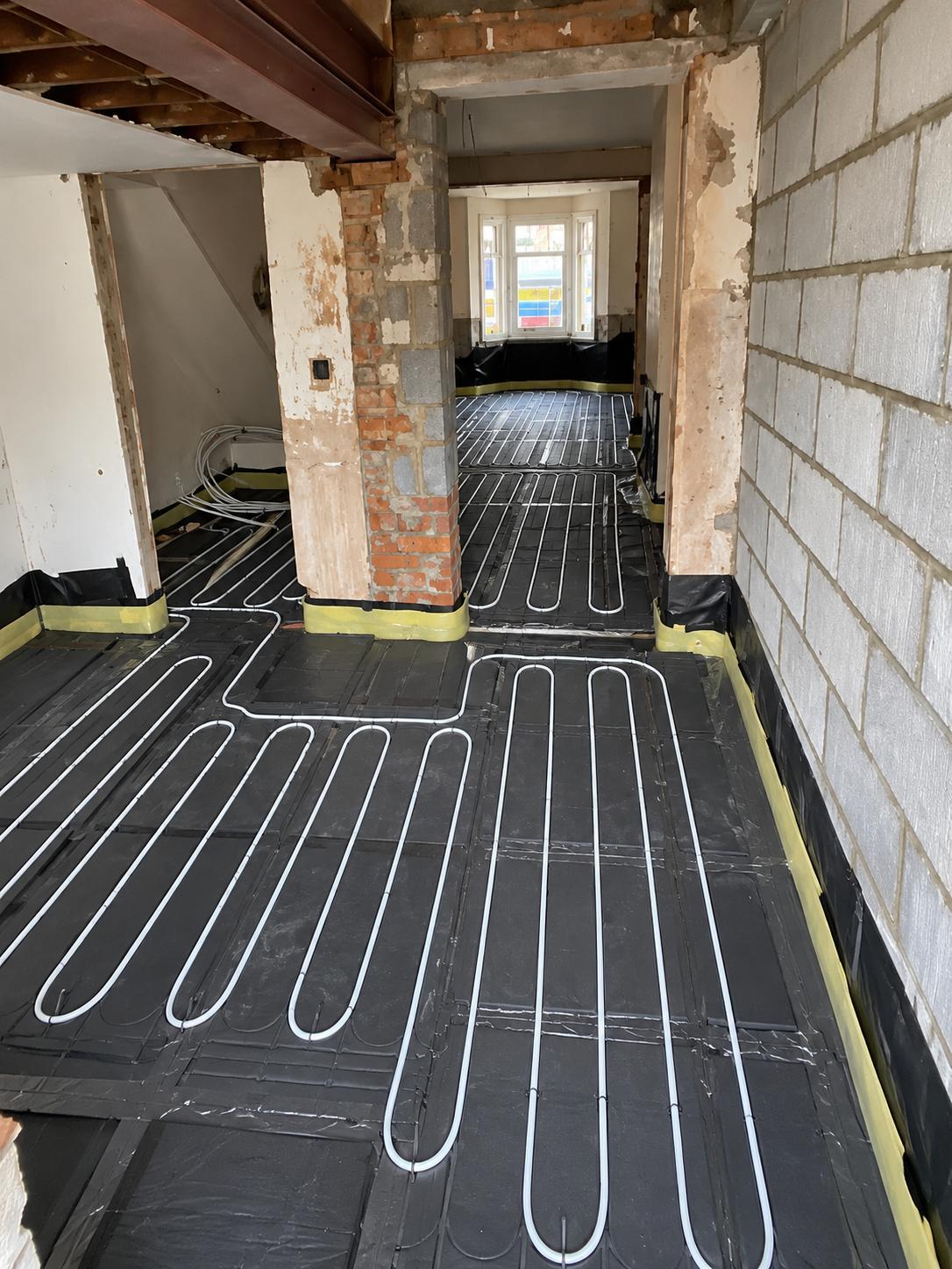 House under floor heating. 